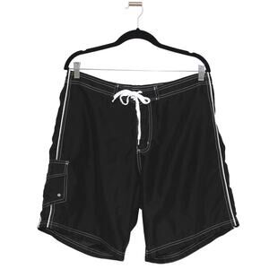 Beach Belle Swim Shorts in Black & White Size 12